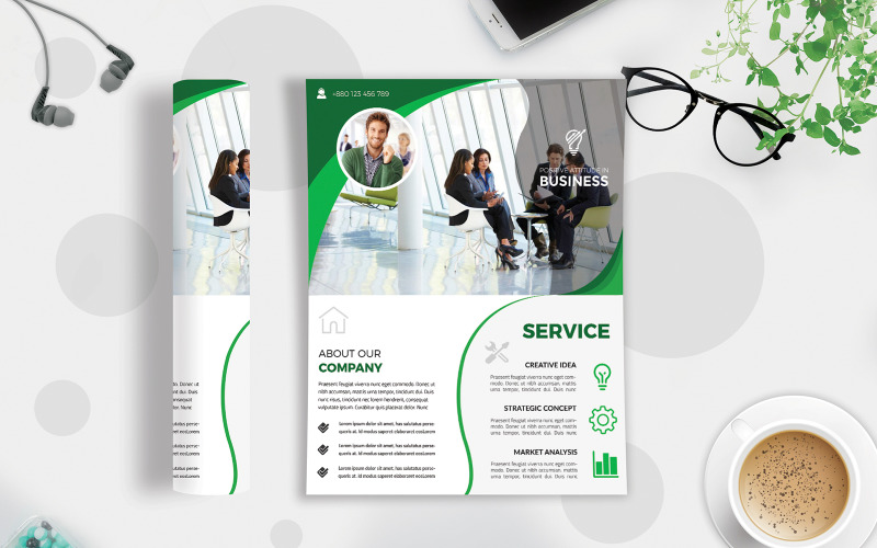 Business Flyer Vol-218 - Modèle d'identité d'entreprise