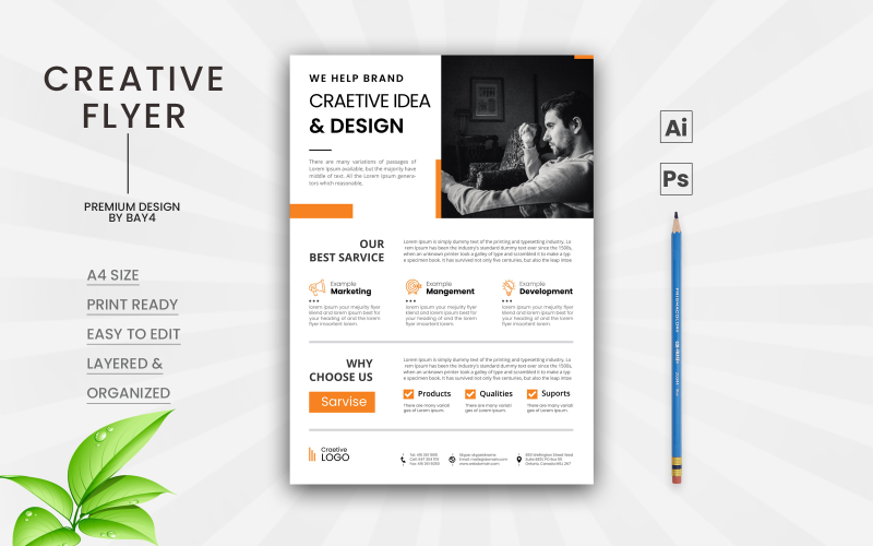 Download Фирменный стиль "Clean Business Flyer - Corporate Identity Template" / Clean Business Flyer - Corporate Identity Template - Фирменный стиль на тему графика template,flyer,business,modern,poster,corporate,design,a4,creative,simple,company,print,style,concept,element,sales,icon,idea,elegant,stylish