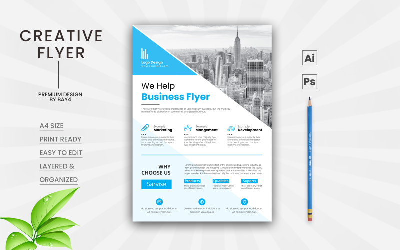 Download Фирменный стиль "Minimal Business Flyer - Corporate Identity Template" / Minimal Business Flyer - Corporate Identity Template - Фирменный стиль на тему графика template,flyer,business,modern,poster,corporate,design,a4,creative,simple,company,print,style,concept,element,sales,icon,idea,elegant,stylish
