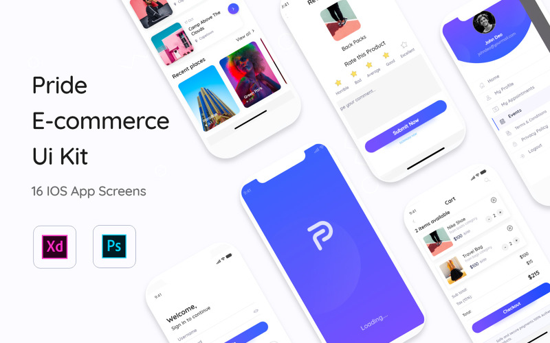 Pride E-Commerce UI-Elemente
