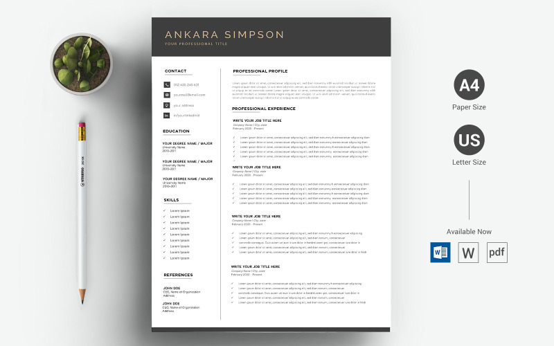 安卡拉·辛普森（Ankara Simpson）-简历和简历模板