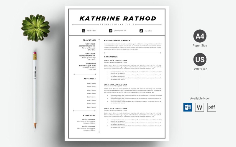 Kathrine Rathod - CV & Resume Template