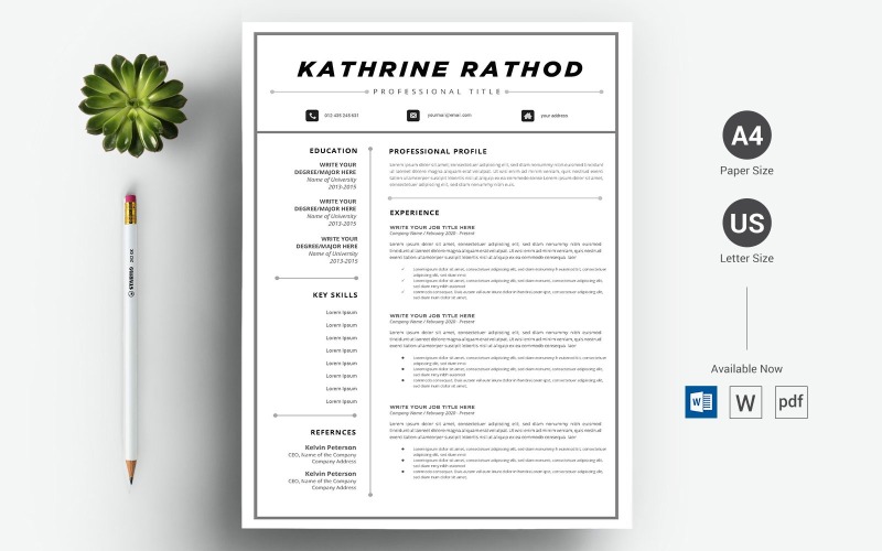 Kathrine Rathod - CV e modello di curriculum