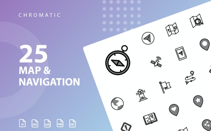 Download Набор иконок "Map &amp; Navigation Chromatic Icon Set" / Map &amp; Navigation Chromatic Icon Set - Набор иконок на тему maps icon,icon set,design,vector,vector set