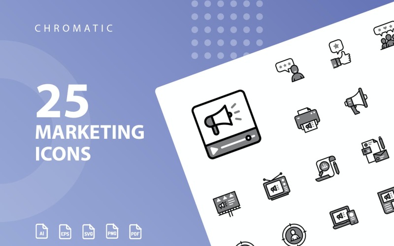Download Набор иконок "Marketing Chromatic Icon Set" / Marketing Chromatic Icon Set - Набор иконок на тему business icon,icon set,design,vector,vector set