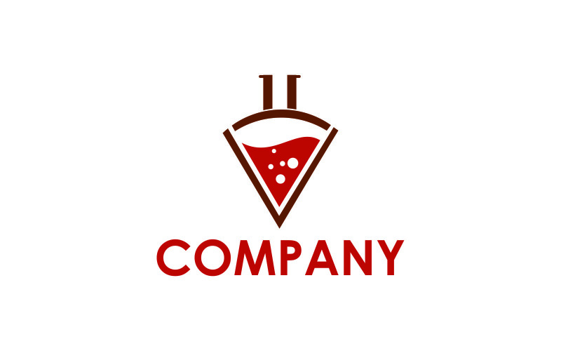 Modello logo astratto laboratorio pizza