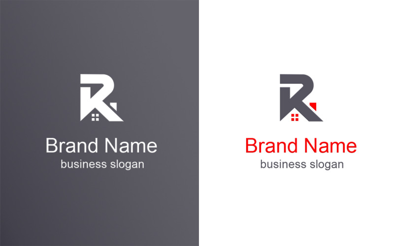 Písmeno R Realesate Logo šablona
