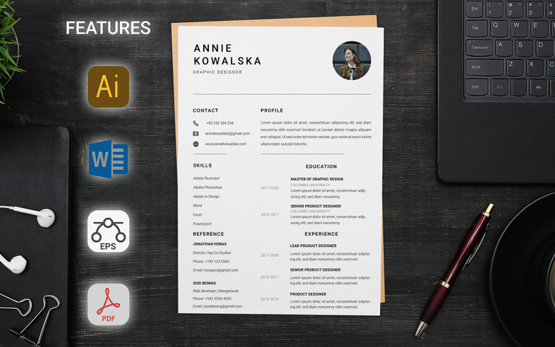 Download Резюме "Simple With Cover Letter Resume Template" / Simple With Cover Letter Resume Template - Резюме на тему графика resume,clean resume,professional resume,resume templates,minimalist resume,simple resume,minimal resume,corporate resume,creative resumes,cool resume,business resume,resume template for busin