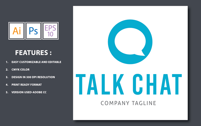 Talk Chat Design Logo šablona