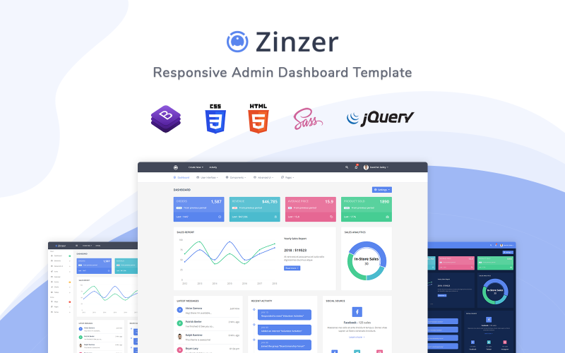 адаптивный шаблон администратора