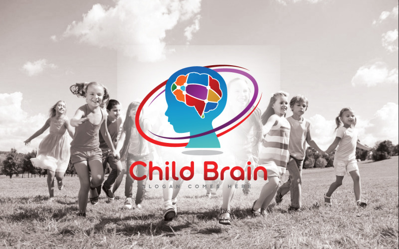 Download Шаблон логотипа "Child Brain Logo Template" / Child Brain Logo Template - Шаблон логотипа на тему графика earlychildhood,learning,preschoolactivities,daycare,braindevelopment,baby,mentalhealth,family,childhood,parenting,children,education,kids,logo,icon,template,illlustrator,iocn,vector,childbrai