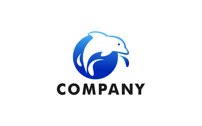 Dolphin sabstrac logotyp mall