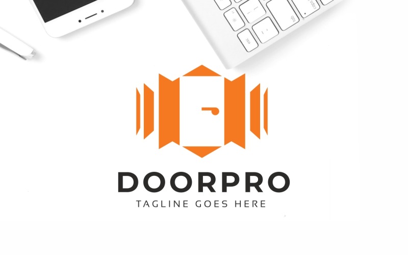 Download Шаблон логотипа "Door Production Logo Template" / Door Production Logo Template - Шаблон логотипа на тему графика audio,bold,business,company,door,home,house,logo,modern,production,professional,real estate,red,simple,studio,unique,video