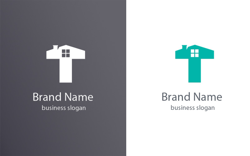Lettera T Realesate Design Logo modello