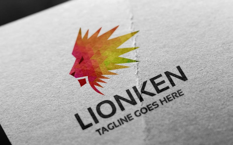 Download Шаблон логотипа "Lionken Logo Template" / Lionken Logo Template - Шаблон логотипа на тему графика animal,cat,creative,crest,digital,design,emblem,gear,king,king lion,lion,lion brand,lion head,lion king,lion logo,logo,mark,pixel,power,techno