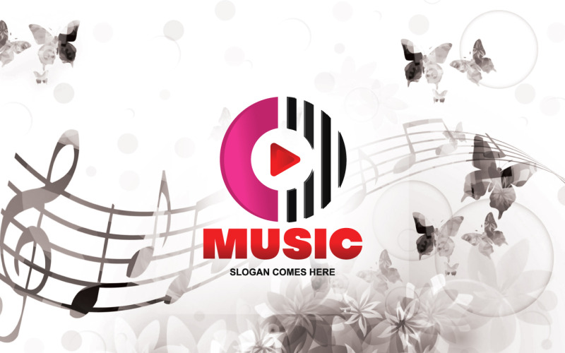 Modèle de logo de musique