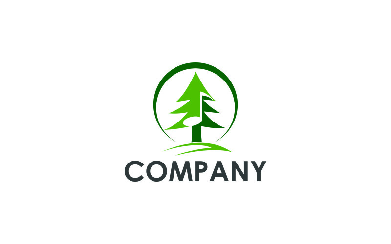 Modèle de logo de sons de forêt