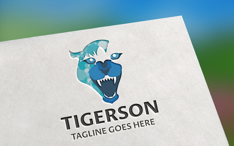 Download Шаблон логотипа "Tigerson Logo Template" / Tigerson Logo Template - Шаблон логотипа на тему графика animals,brand,business,cat,company,elegant,gym,lion,logo,mark,media,minimal,power,strong,tiger,tiger logo,unique,web