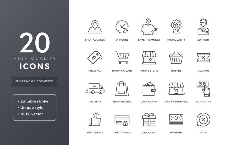 E-ticaret Icon Set