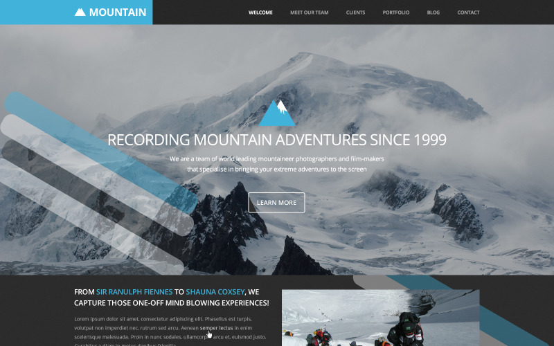 Mountain website PSD PSD Template