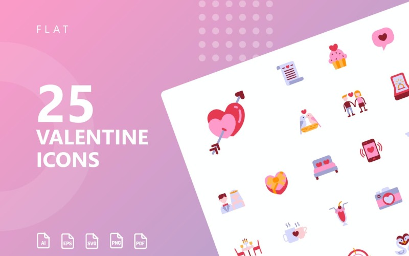 Download Набор иконок "Valentine Flat Icon Set" / Valentine Flat Icon Set - Набор иконок на тему culture icon,icon set,design,vector,vector set