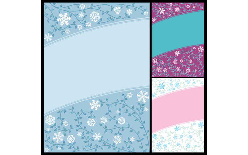 Download Иллюстрация "Abstract Winter Background - Illustration" / Abstract Winter Background - Illustration - Иллюстрация на тему графика abstract,background,winter,holiday,season,christmas,new year,floral,floral pattern,pattern,snowflake,flower,greeting card,congratulate,congratulation