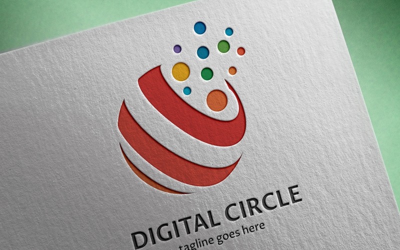 Download Шаблон логотипа "Digital Circle Logo Template" / Digital Circle Logo Template - Шаблон логотипа на тему графика circle,circles,colors,company,creative,design,digital,green,illustrator,it,logo,new,pixel,print,professional,tech,technology,vector,web