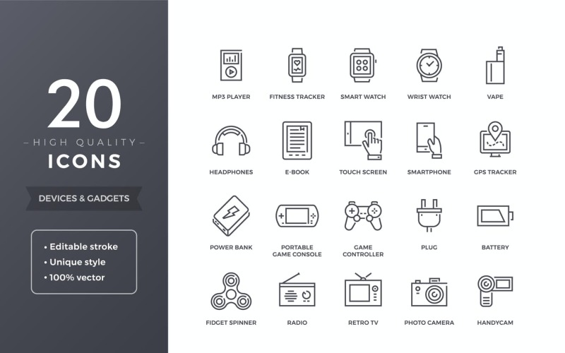 Enheter Ikonuppsättning