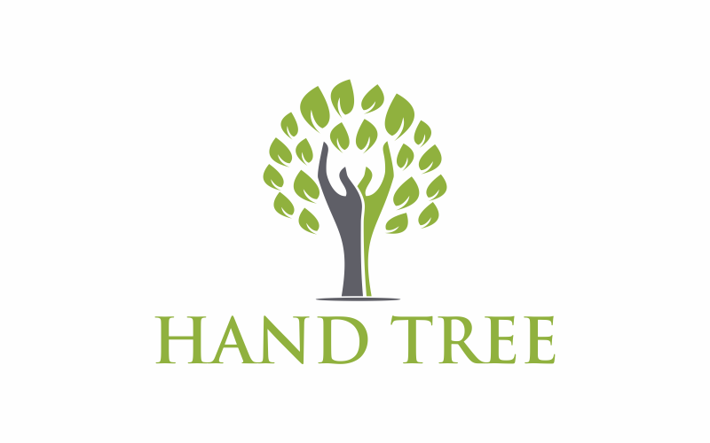Download Шаблон логотипа "Hand tree Logo Template" / Hand tree Logo Template - Шаблон логотипа на тему графика tree,green,people,nature,ecology,human,eco,care,hand,vector,leaf,natural,earth,business,icon,logo,design,forest,hands,education