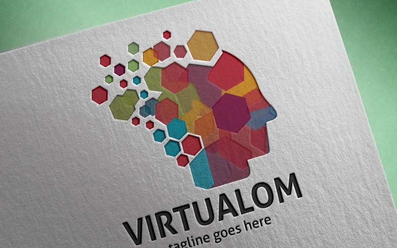 Шаблон логотипа Virtualom
