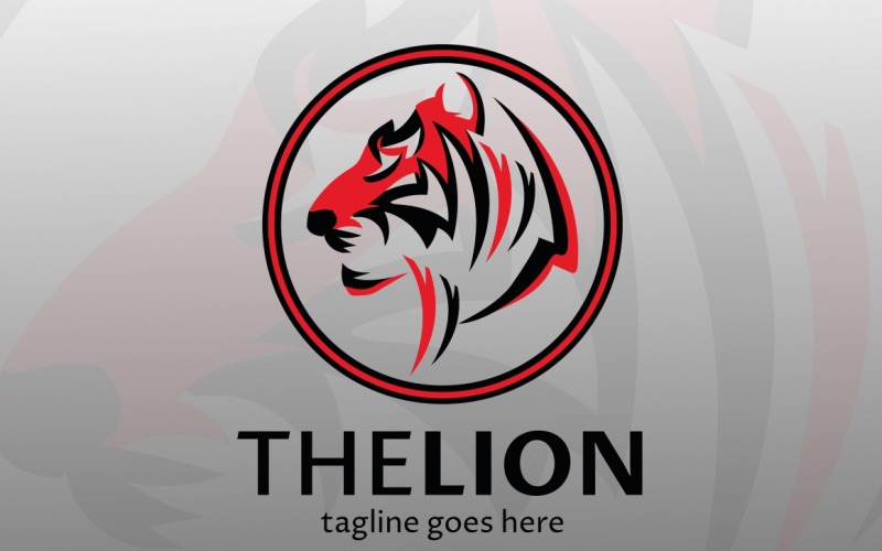 Download Шаблон логотипа "The Lion Logo Template" / The Lion Logo Template - Шаблон логотипа на тему графика symbol logo,animal,cat,creative,crest,design,emblem,lion,lion brand,lion head,lion logo,logo,mark,power,the lion