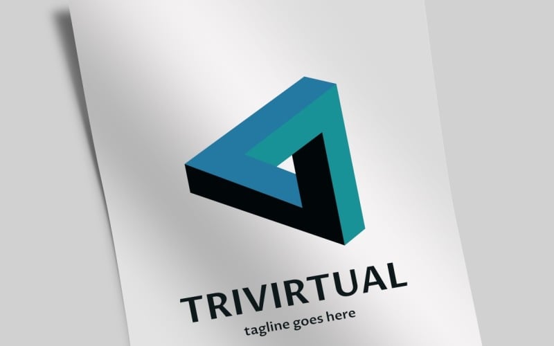 Download Шаблон логотипа "Trivirtual (Letter T) Logo Template" / Trivirtual (Letter T) Logo Template - Шаблон логотипа на тему графика 3d logo,agency,brand,construction,corporation,letter t,media,professional,solid,strong,strong brand,t logo,web,virtual