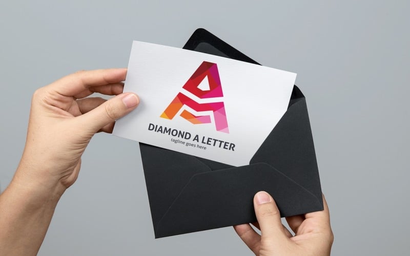 Алмазный шаблон логотипа письмо