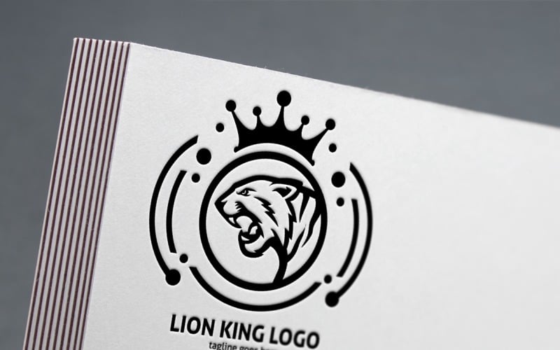 Download Шаблон логотипа "Lion King Logo Template" / Lion King Logo Template - Шаблон логотипа на тему графика animal logo,branding,classic,crest,crown,elegant,football team,head lion,hotel,invest,king,letter,lion king,luxury brand,power,sport,sports,strong,wild,design