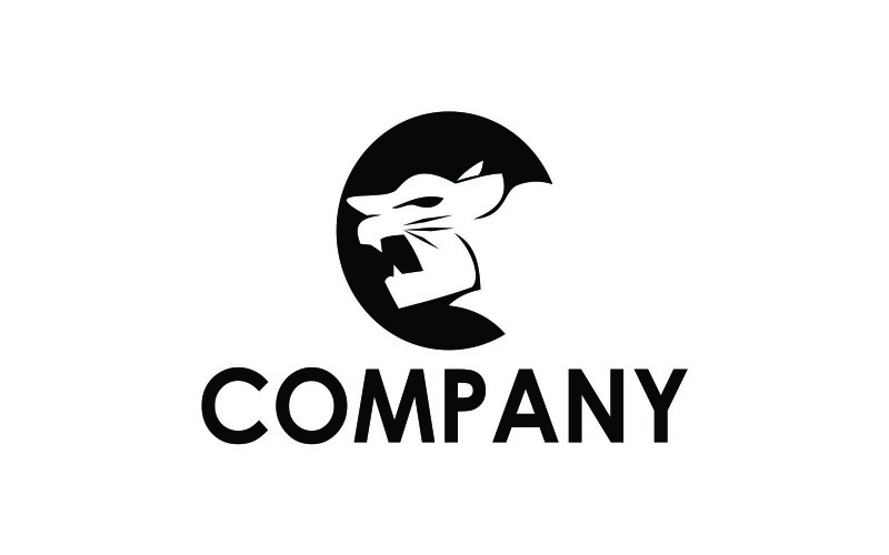 Modello logo cerchio tigre