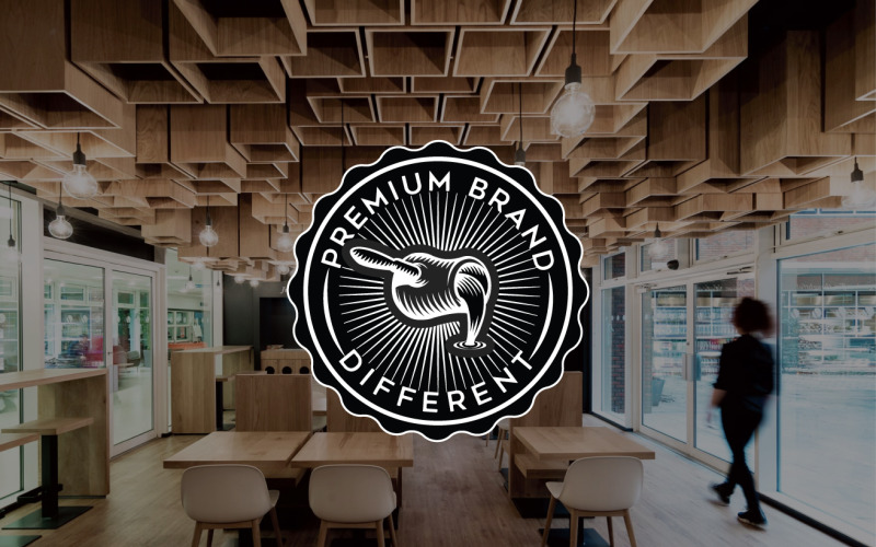 Download Шаблон логотипа "Premium Brand Vintage Logo Template" / Premium Brand Vintage Logo Template - Шаблон логотипа на тему графика brands,fashion,branding,shopping,beauty,clothing,design,new,stylish,music,premium brand,vintage,retro,graphics,vector,illustrator,paint,drink,food,coffee