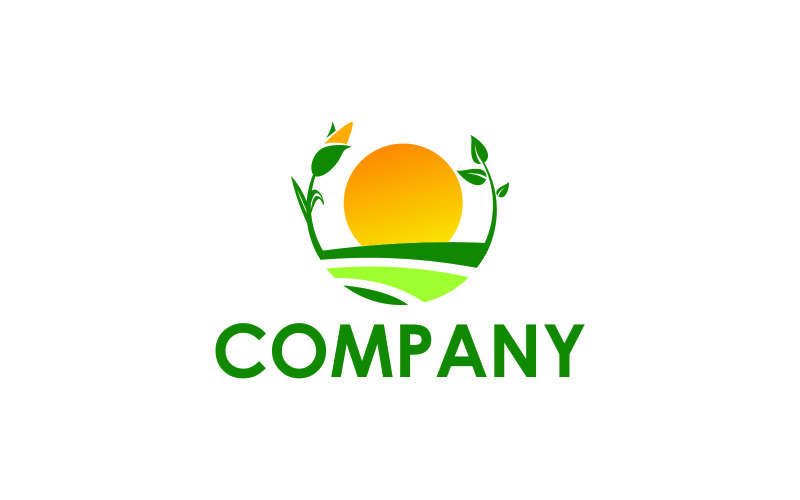 Download Шаблон логотипа "Agriculture Logo Template" / Agriculture Logo Template - Шаблон логотипа на тему графика agriculture,farm,landscape,farming,agricultural,growth,green,food,farmland,spring,cultivated,machinery,machine,organic,technology,business,meadow,sun,agronomy,cultivation