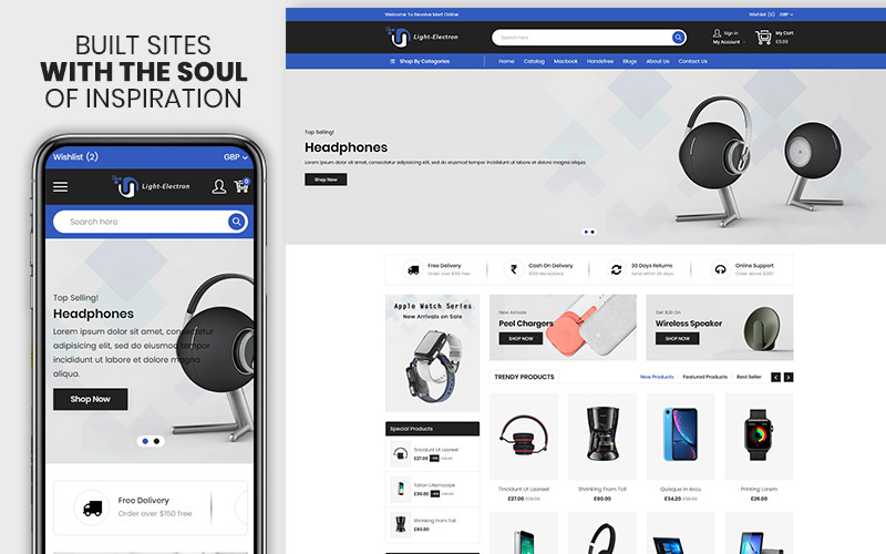 Lichtelektronik - Das Electronics & Mobile Premium Shopify-Thema