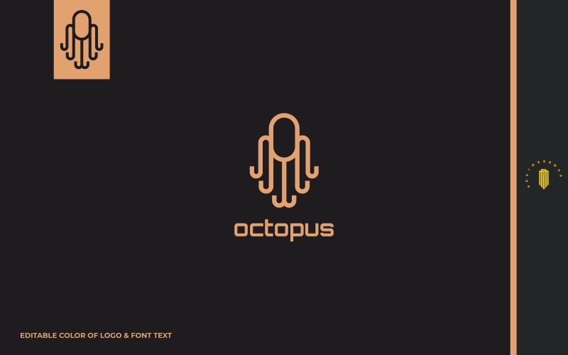 Download Шаблон логотипа "Modern Octopus Logo Template" / Modern Octopus Logo Template - Шаблон логотипа на тему графика modern,octopus,logo,animal,sea,sign,nature,element,shape,marine,squid,underwater,water,business,seafood,simple,concept,creative,style