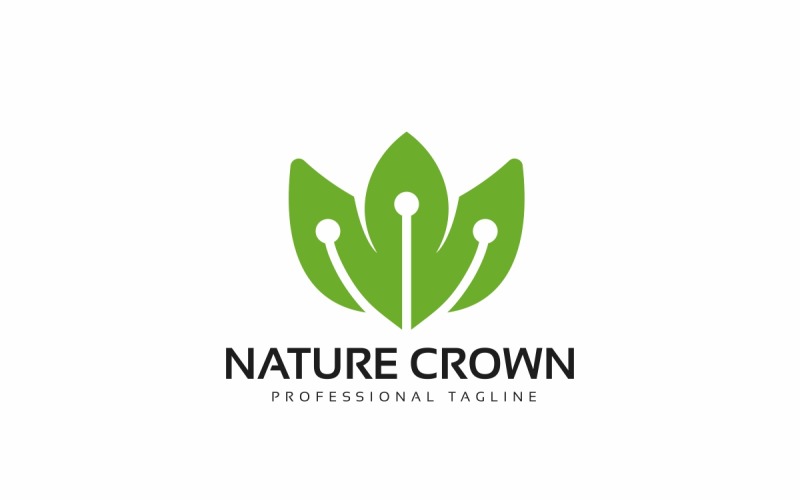 Nature Crown Logo Template