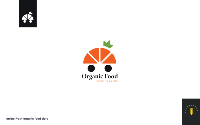 Download Шаблон логотипа "Organic Food Store Logo Template" / Organic Food Store Logo Template - Шаблон логотипа на тему графика organic,shop,online,creative,design,concept,fresh,modern,web,nutrition,natural,element,healthy,groceries,nature,onlinestore,online food,organic logo