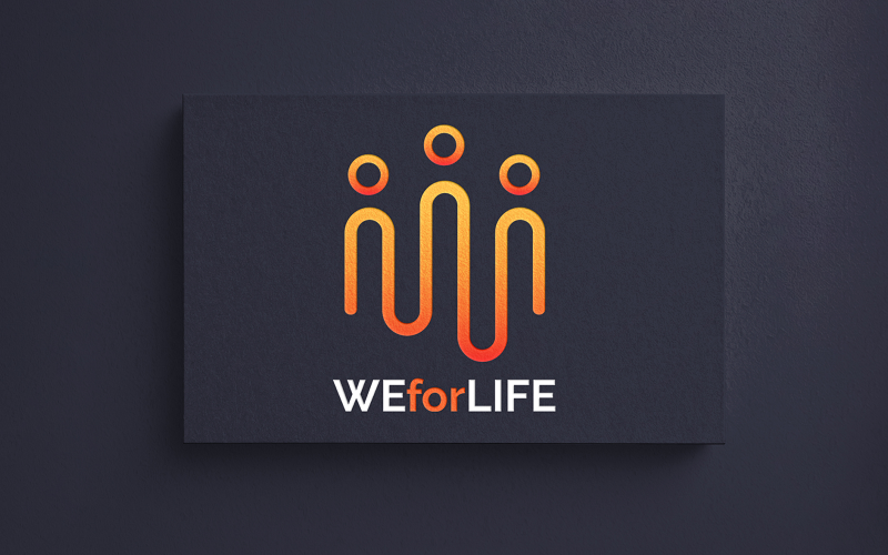 Шаблон логотипа We for Life