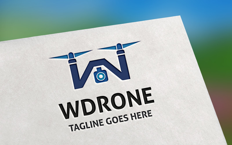 Download Шаблон логотипа "WDrone (W Letter) Logo Template" / WDrone (W Letter) Logo Template - Шаблон логотипа на тему графика air,airplane,brand,camera,company,controllable,drone,drone logo,film,flight,fly,game,hobby,letter w,logo,movie,robot,silhouette,sky,template
