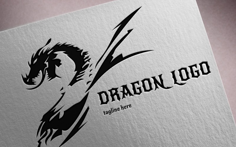Шаблон логотипа дракона