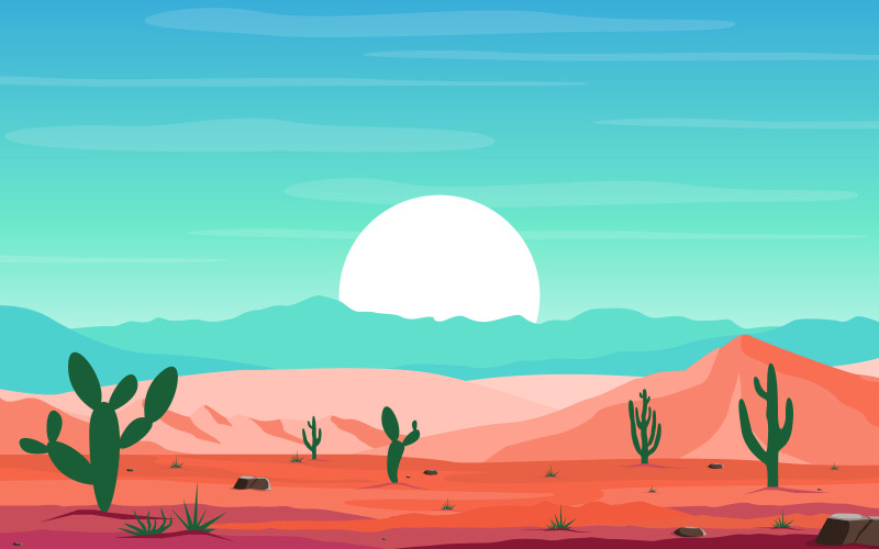 Stora Desert Rock Hill Mountain - Illustration