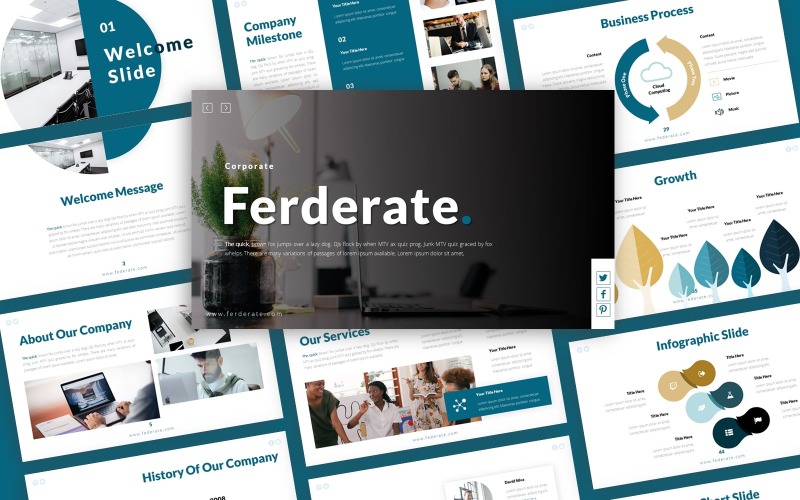 Federate 公司演示文稿 PowerPoint 模板