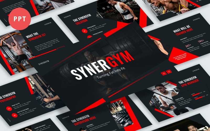 Plantilla de PowerPoint presentación de Synergym
