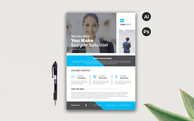 Download Фирменный стиль "Simple Flyer - Corporate Identity Template" / Simple Flyer - Corporate Identity Template - Фирменный стиль на тему графика template,flyer,business,modern,poster,corporate,design,a4,creative,simple,company,print,style,concept,element,sales,icon,idea,elegant,stylish