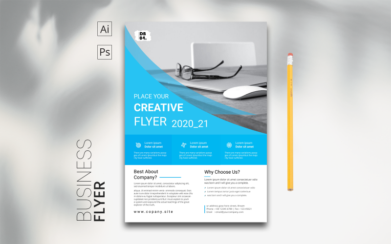 Download Фирменный стиль "Creative Business Flyer - Corporate Identity Template" / Creative Business Flyer - Corporate Identity Template - Фирменный стиль на тему графика template,flyer,business,modern,poster,corporate,design,a4,creative,simple,company,print,style,concept,element,sales,icon,idea,elegant,stylish