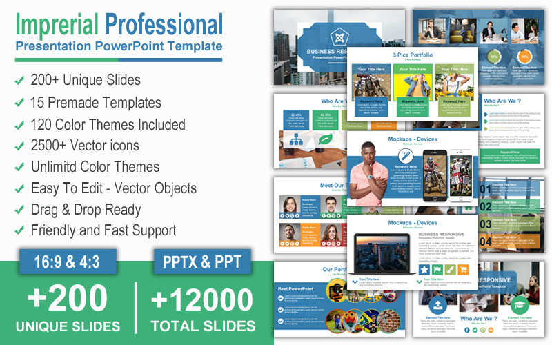 Imprerial Professional Presentation PowerPoint template